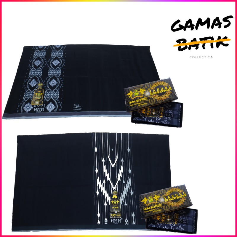 [REALPICT-BISA COD] SARUNG SAMARINDA POLOS DAN MOTIF WARNA WARNI HITAM MERK HMM HDS ANNUR