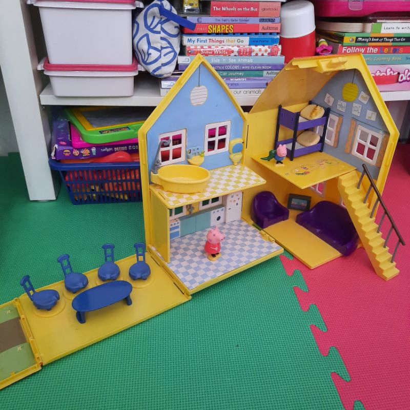 Preloved Original Peppa Pig Muddy Puddles Deluxe Playhouse Mainan rumah anak ELC Leapfrog Vtech