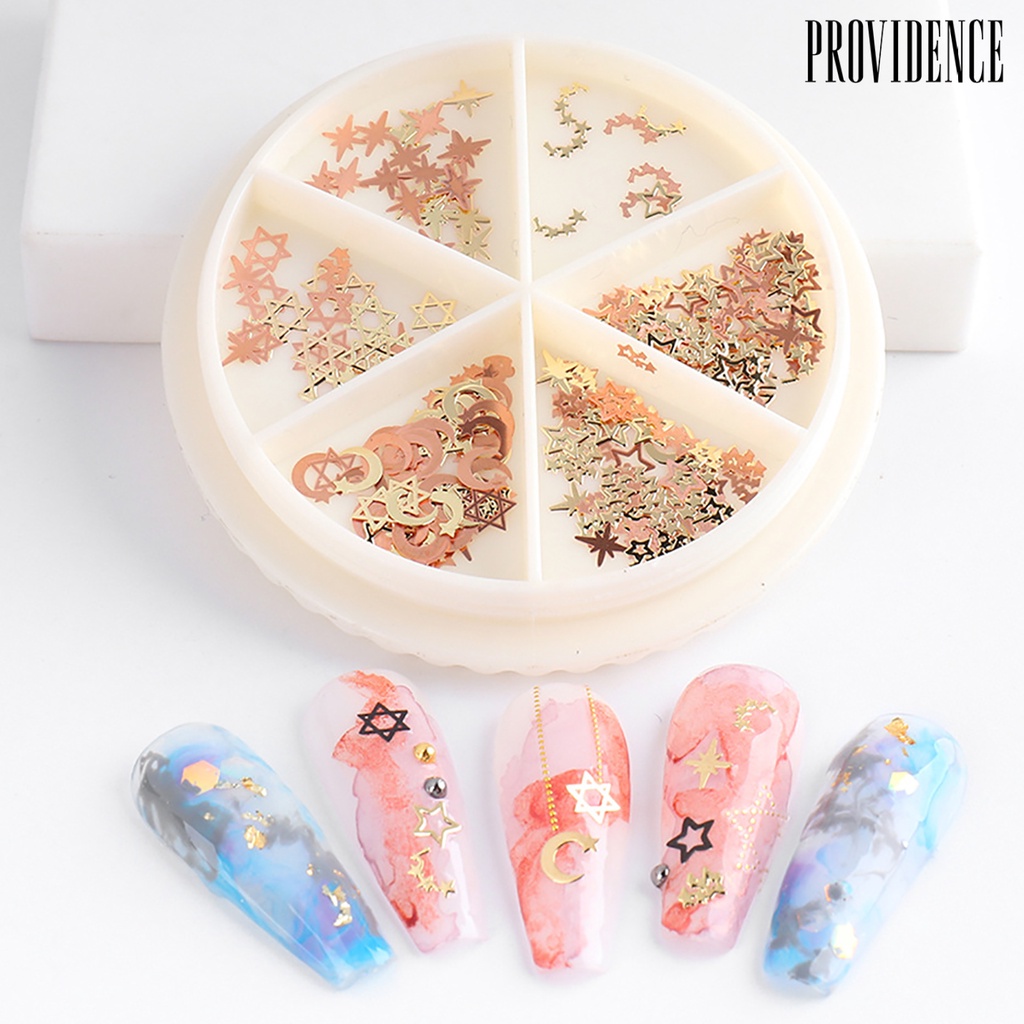 Providence Nail Sequins Various Shape Detachable Metal 3D Hollow Nail Art Sequins for Women