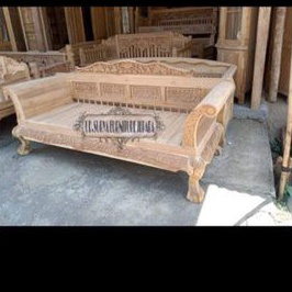 Daybed kayu jati kursi ukir bale bale bangku panjang ukir kayu jati mentahan