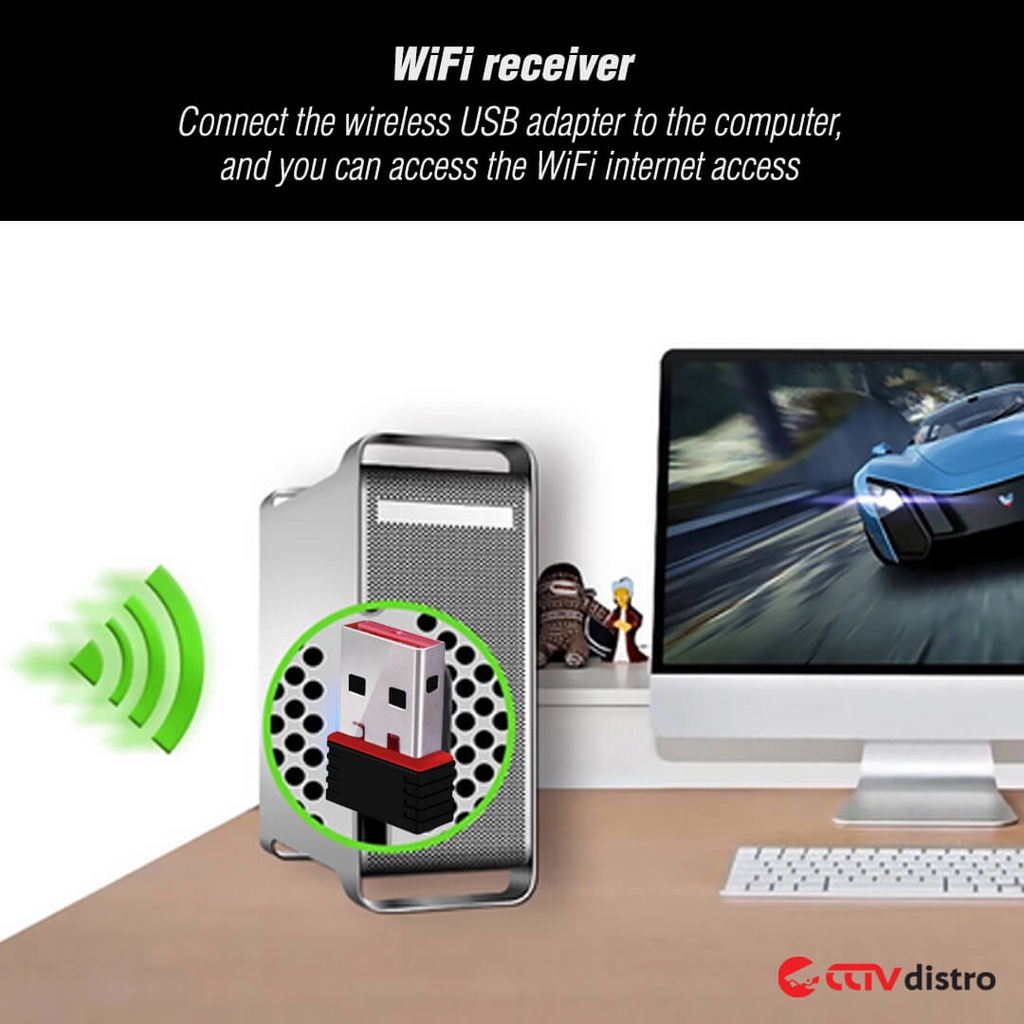 USB WiFi Dongle Mini Wireless Adapter Receiver For Laptop PC Komputer WiFi External 802.11n 150 Mbps