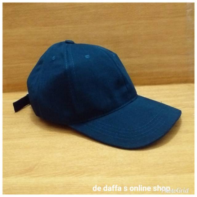 Topi Baseball Dewasa warna Biru dongker Navy Polos Pria Wanita Casual Sport - Navy