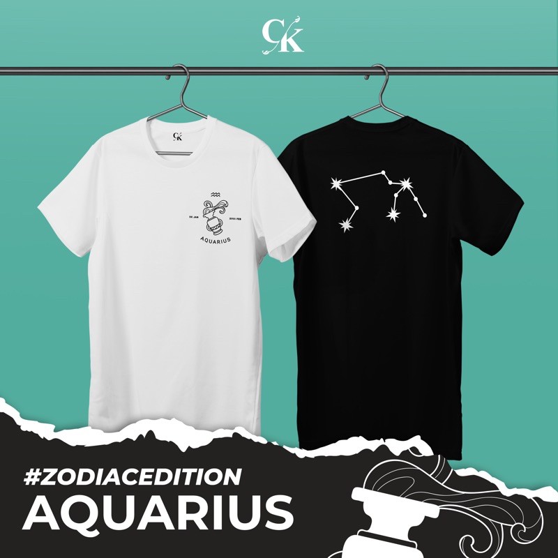 AQUARIUS - T-SHIRT/ Baju Kaos Unisex Ceritain Kisahmu