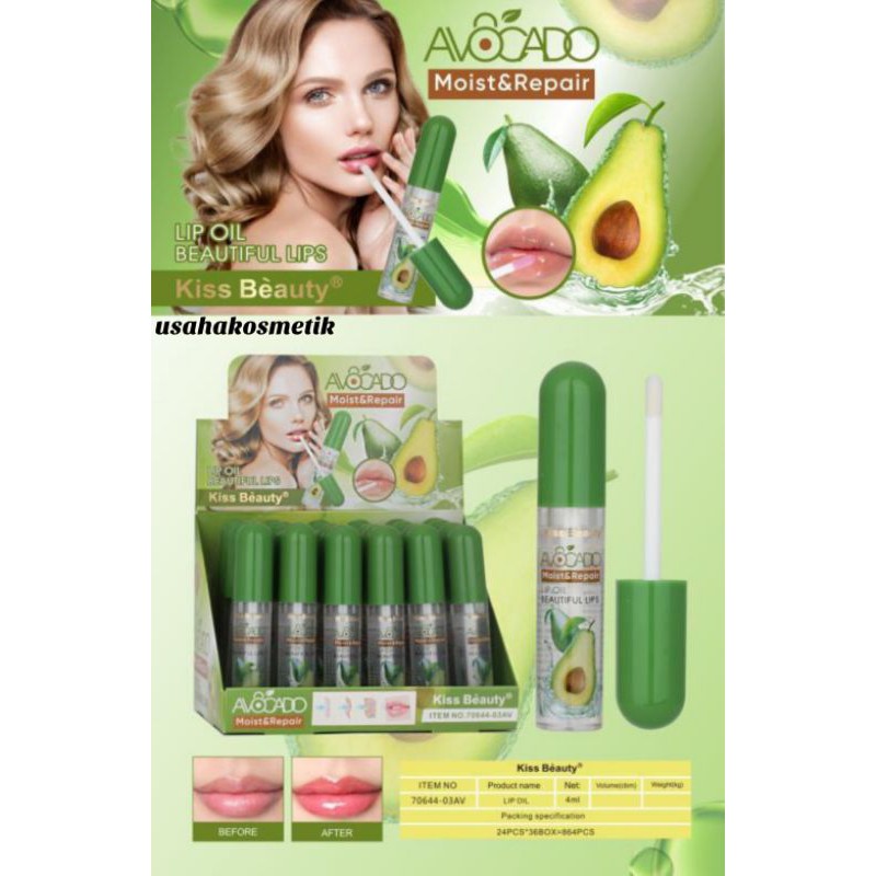 PROMO ECER LIP OIL VITAMIN BIBIR BEAUTYFUL LIPS MOIST &amp; REPAIR KISS BEAUTY NO.70644