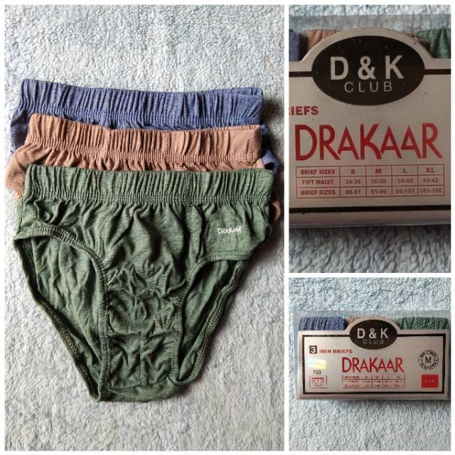 1 Box 3 Pcs Celana Dalam Drakaar - CD Pria Dewasa - Murah dan Berkualitas