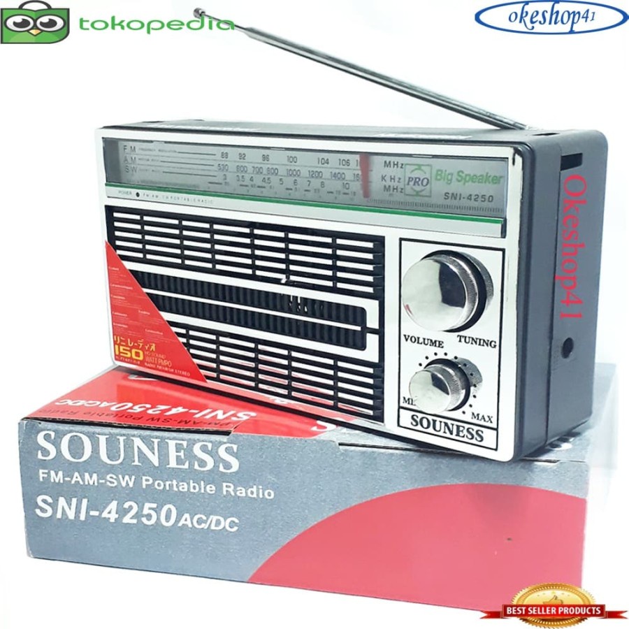 Radio Souness FM/MW/SW AC-DC Baterai
