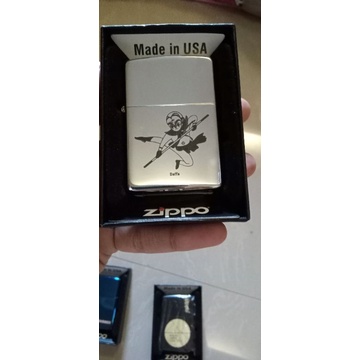 Zippo ukir laser kartun Zippo silver
