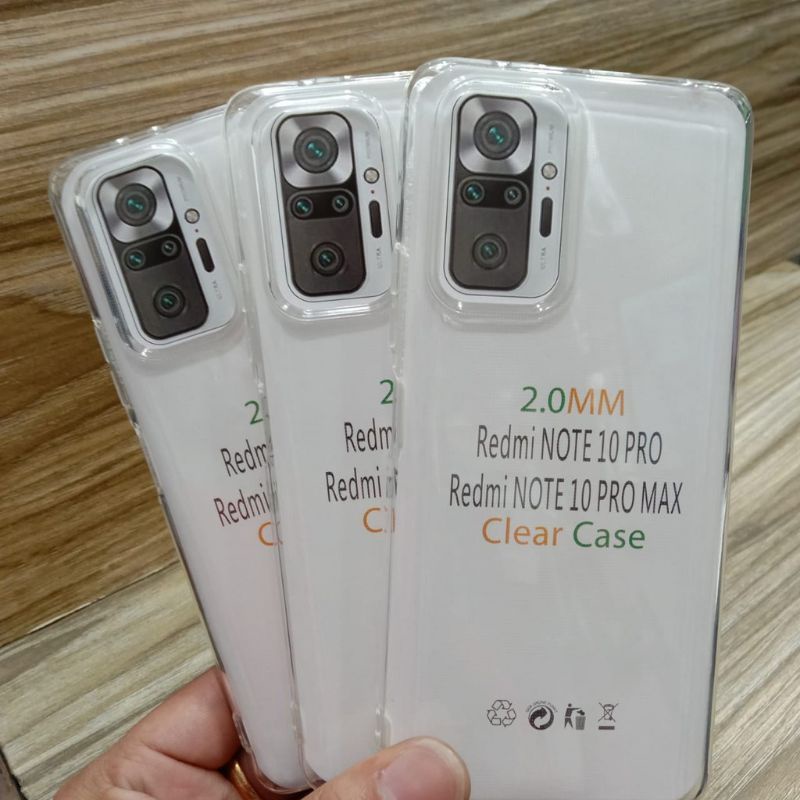 Clear Case Redmi Note 8 pro/Note 9/ 9 pro/Note 10/ 10s/10 pro/12C/Poco M5/F4/M3 Pro Tebal 2.0mm Bening Transparan