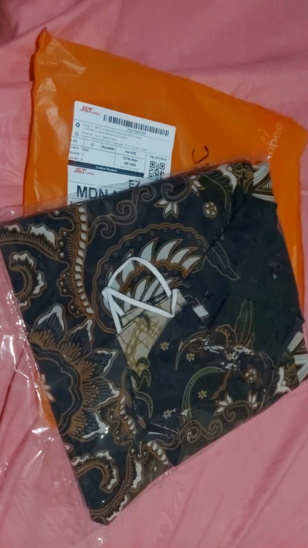 Kemeja Batik Pria Lengan Pendek Dirgantara