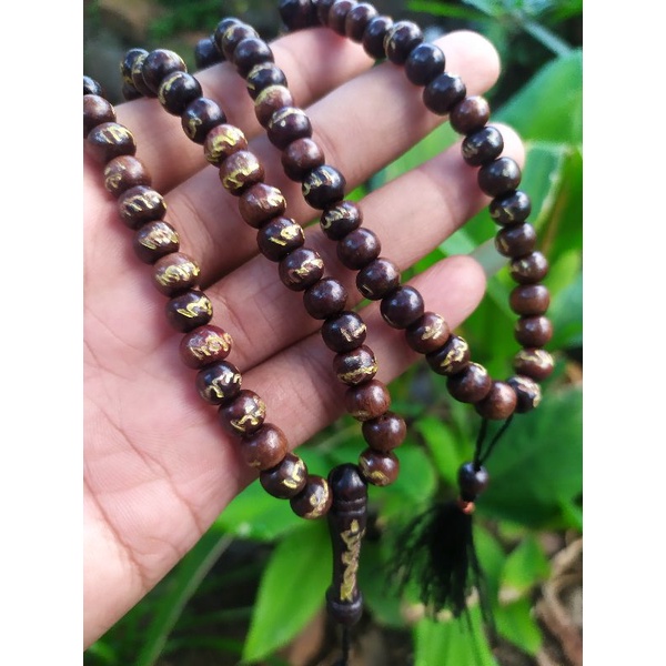 Tasbih stigi tasbih setigi rajah asmaul husna tasbih stigi natural 7mm tasbih ukir asmaul husna