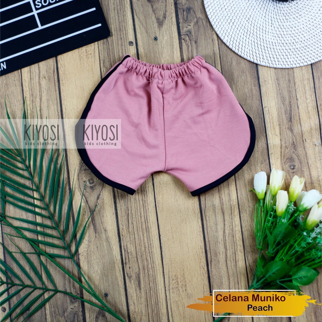 KIYOSI Celana Pendek Anak Muniko Babyterry / Hotpants Anak Muniko / Celana Anak Perempuan Polos 1-5 Tahun