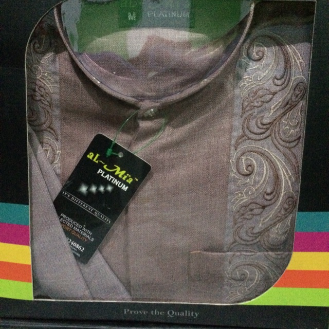 [ORI] BAJU KOKO AL-MIA PLATINUM [MAROON/PENDEK]