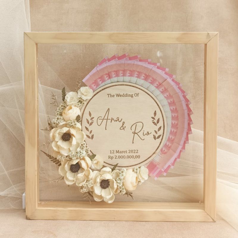 Mahar - Mahar Pernikahan - Mahar Pernikahan Bingkai - Mahar Transparan - Mahar rustic-Mahar 30x30