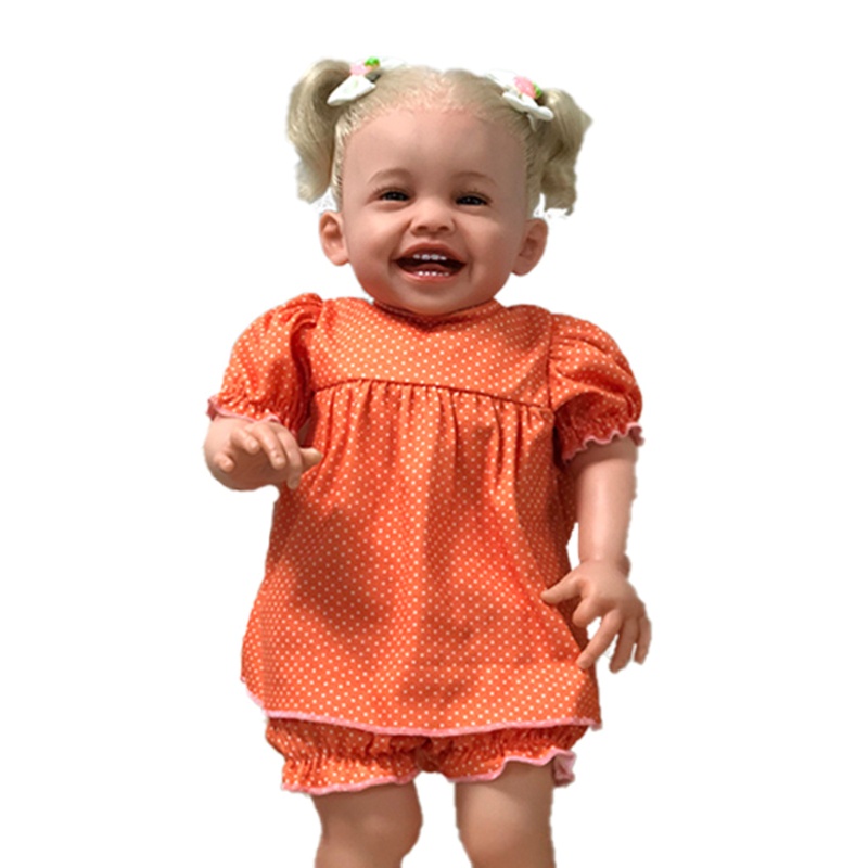 Mary Mainan Interaksi Figure Manusia Hidup 22 ''Bahan Silikon Lembut Reborn Vinyl Untuk Boneka Golden