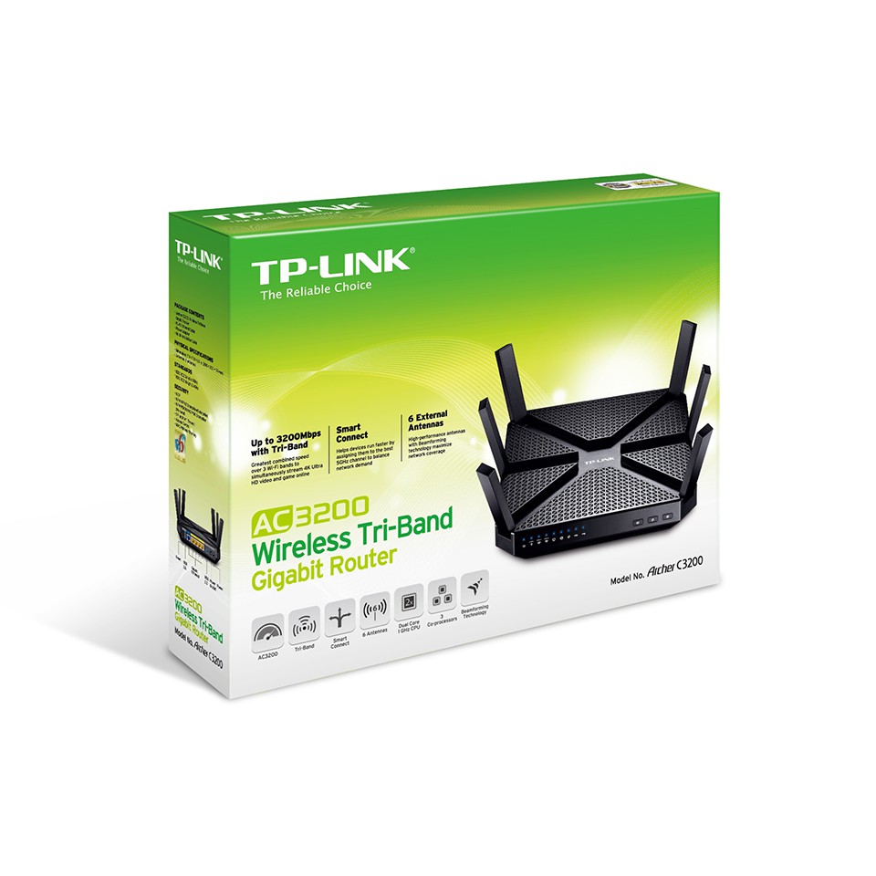 tp-link Archer C3200 - AC3200 Wireless Tri-Band Gigabit Router Bagus MURAH Bergaransi