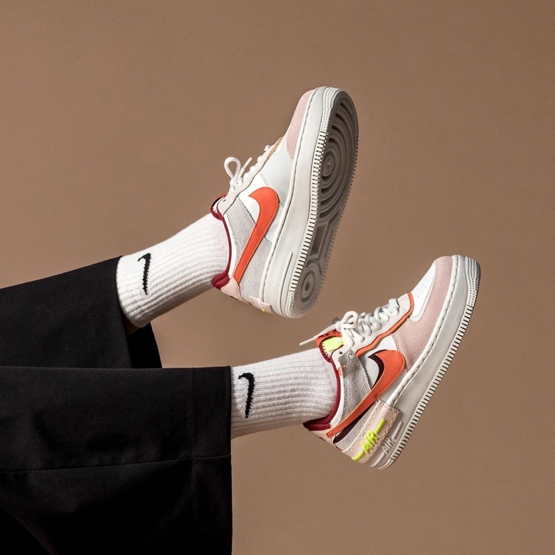 Nike Air Force 1 Shadow Team Red Orange Pearl Original Resmi