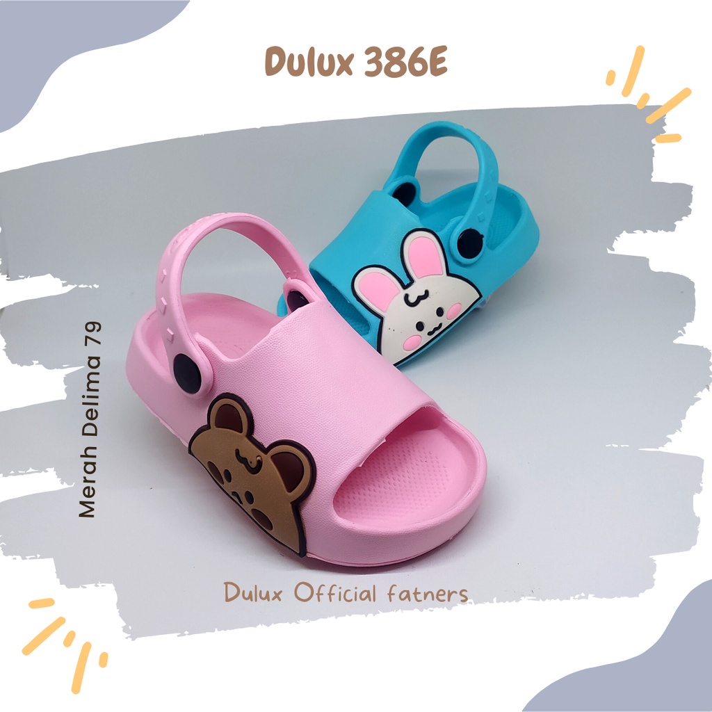 MD 79 - Sandal Baim Anak Tali Belakang Dulux 386 E Beruang / Sandal Baim Anak Model Baru