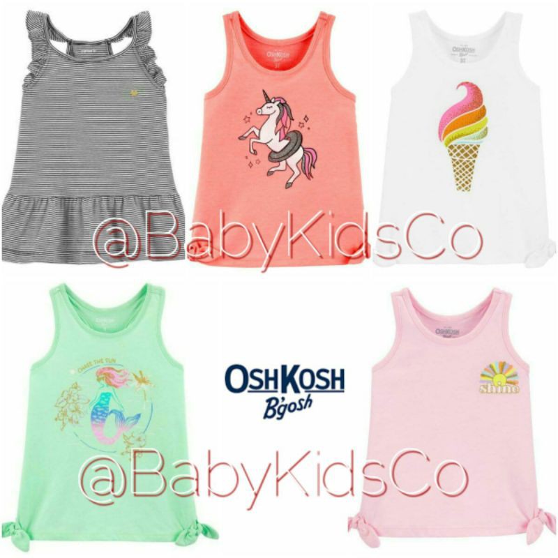 TANKTOP OSHKOSH ANAK PEREMPUAN TANK TEE BABY GIRL OSH KOSH BRANDED ORIGINAL ORI