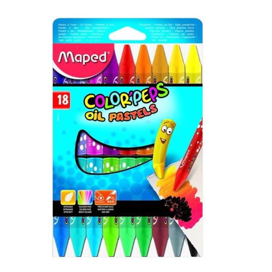 

Maped Crayon Oil Pastel x18 in cardboard