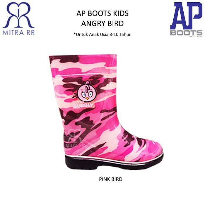 Sepatu Boot Anak AP BOOTS Kids Bird NEW Cewek Cowok Rain Boots
