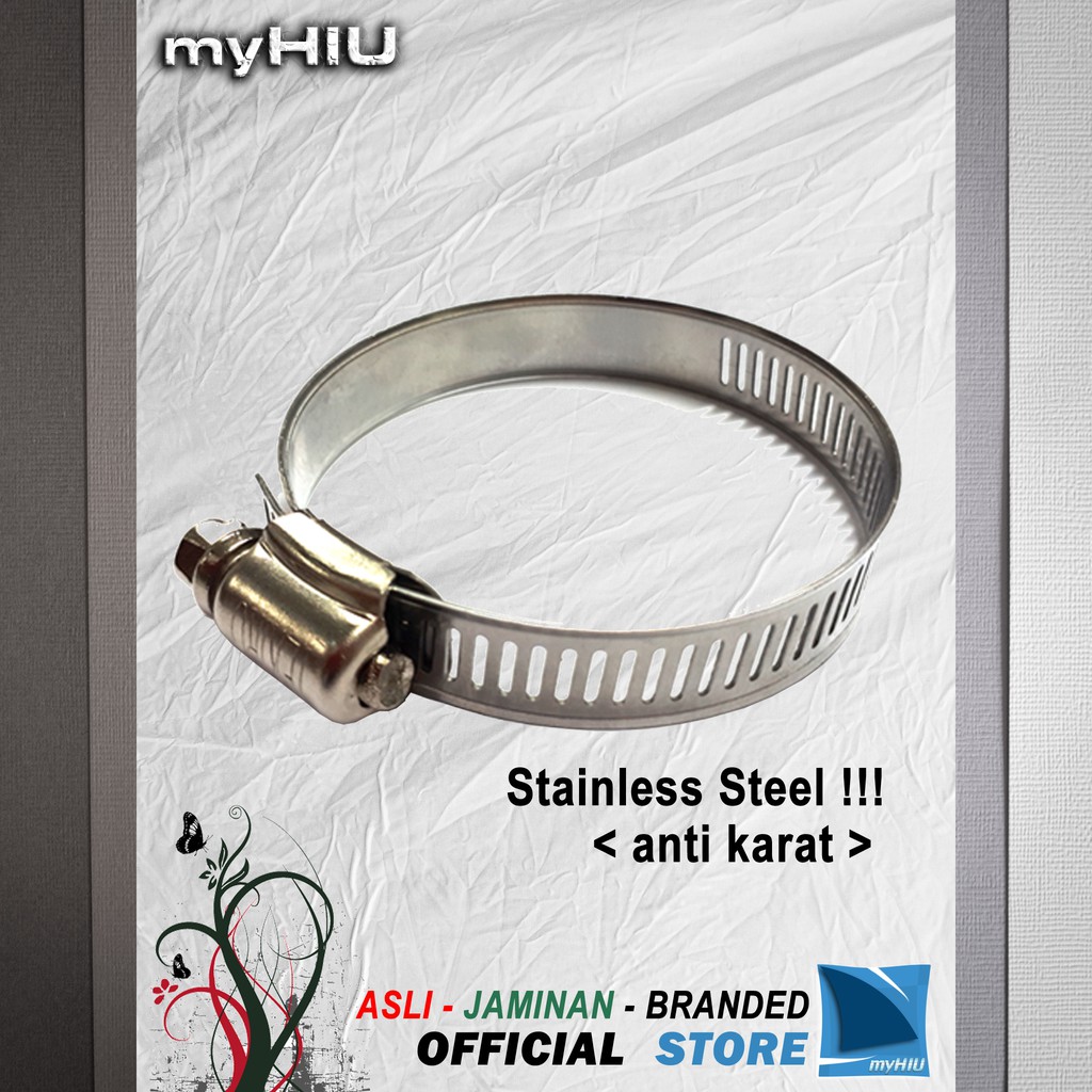 Kleman Selang / Hose Clamp ukuran 5/8&quot;, 1/2&quot;, 3/4&quot;, 7/8&quot;, 1&quot;, 1-1/4&quot; sampai 5&quot; inch Stainless Steel