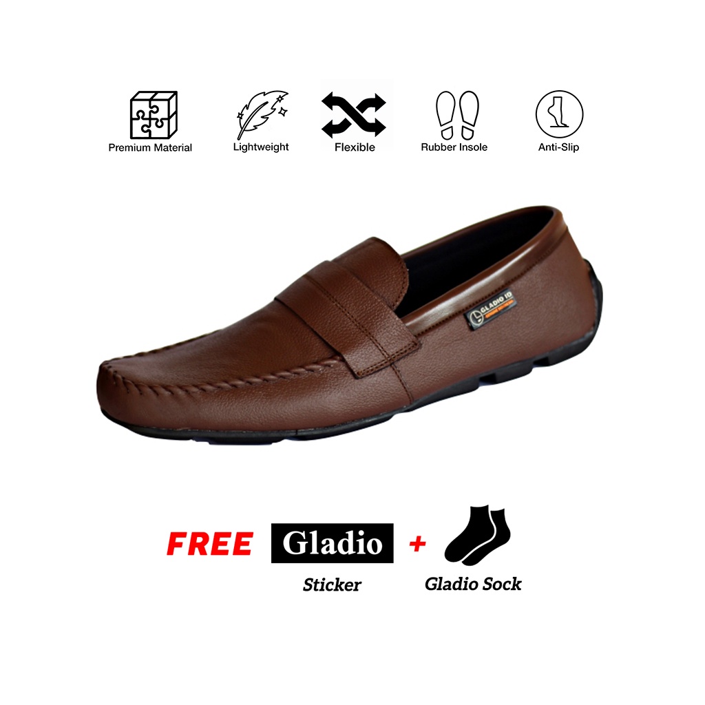 Sepatu Pria Gladio slip on kulit _ Gladio RK