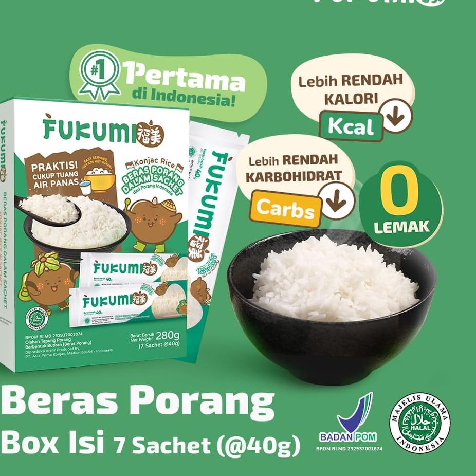 

Miliki - Beras Shirataki konjac fukumi box isi 7 sachet ..