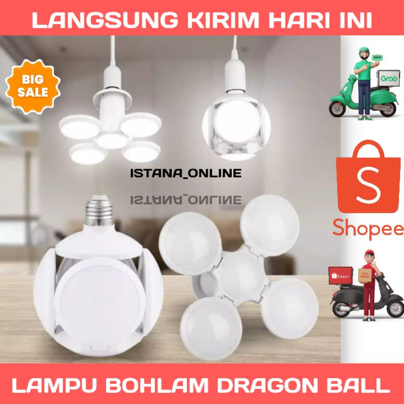 Termurah LAMPU LED BOHLAM 28 WATT MODEL DRAGON BALL 5 SISI / LED UFO 28 WATT
