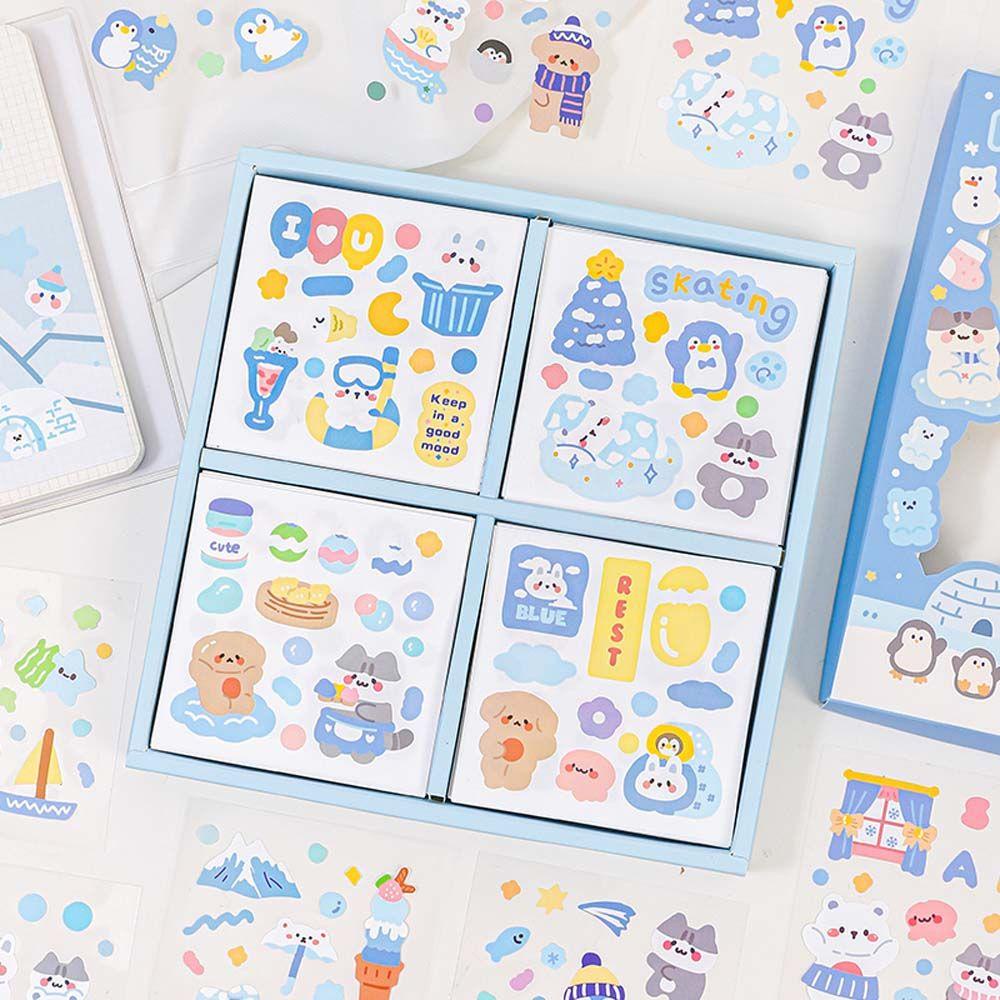 [Elegan] Cat Air Stiker Kreatif DIY Alat Tulis Sekolah Scrapbooking Harian Planner Perekat Decals