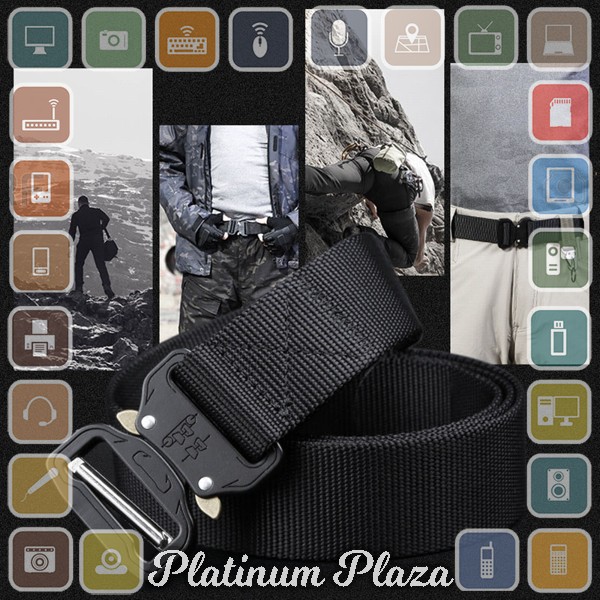 Miluota Tali Ikat Pinggang Canvas Army Military Tactical 125cm - MU056 - Brown`1R5TN1-