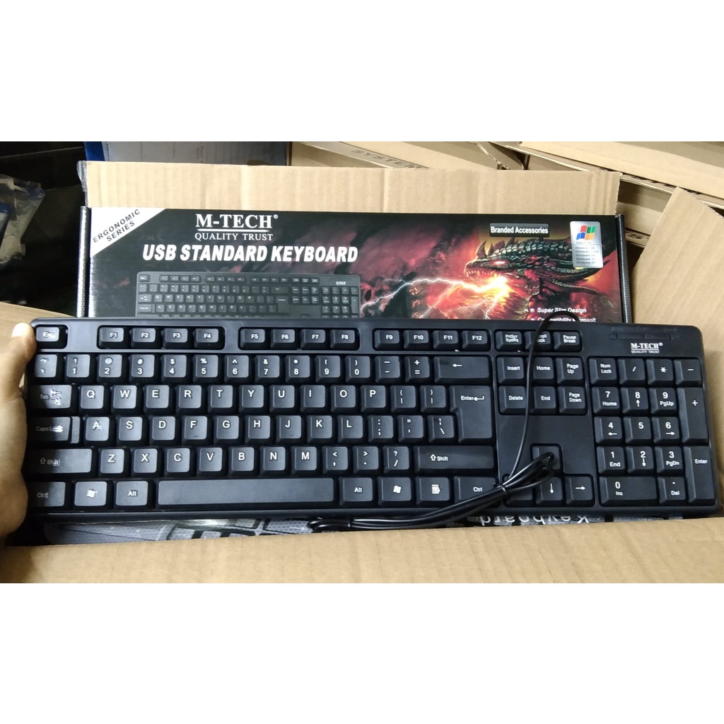 Keyboard M-Tech Ergonomic Series STK-01 USB Standard Gaming Black