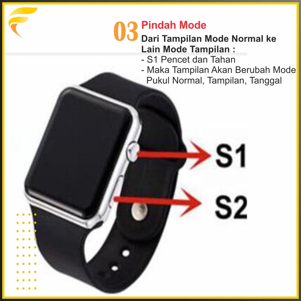 JAM Tangan Pria Wanita Digital Anti Air Trend Terbaru 2021 Jam Tangan Cewek Casual Main Kecil Elegan Murah F020-5