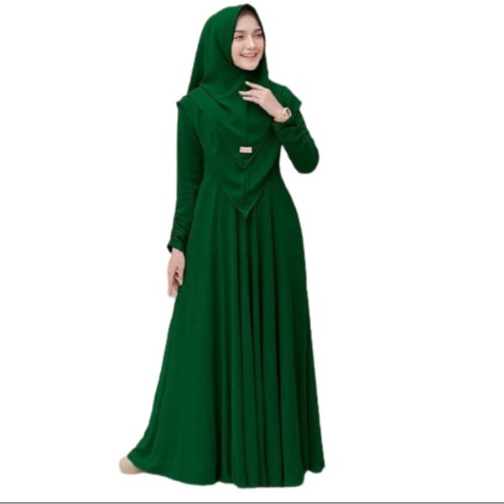 BEST PROMO GAMIS WARNA SKY BLUE  GAMIS SYARI SET KHIMAR S M L XL XXL 4L 5L / Gamis Syari / Gamis Wan