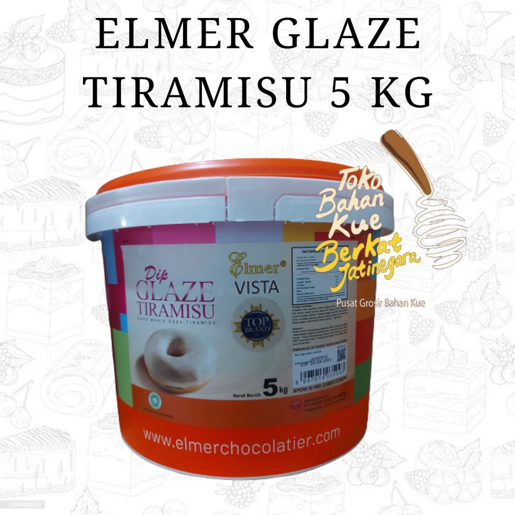 

ELMER GLAZE TIRAMISU 5 KG / DOUGHNUT TOPPING DONAT DONUT PISANG NUGGET