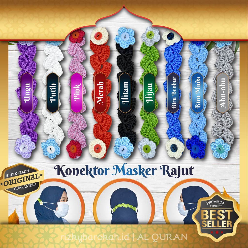 konektor masker, konektor hijab masker, konektor masker hijab, konektor hijab, konektor masker rajut