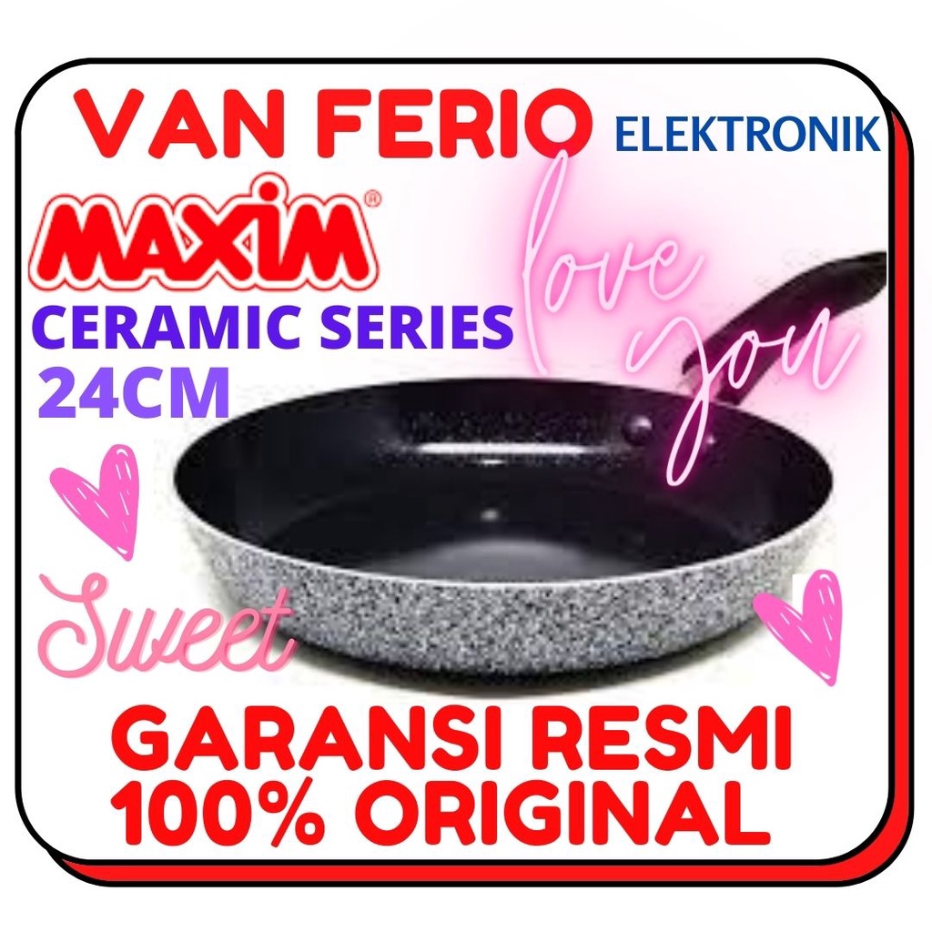 MAXIM Wajan Frypan KERAMIK Marble Ceramic 24Cm Maxim Neostone NEO 24FP