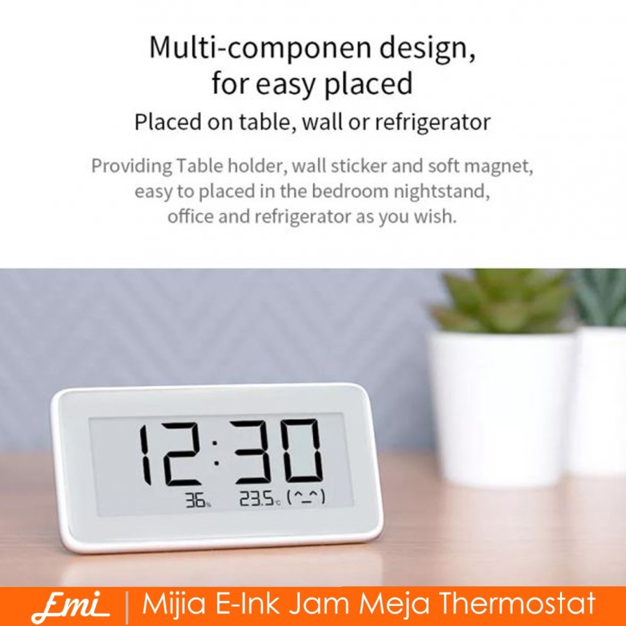 Mijia E-Ink Jam Meja Thermostat Thermometer Hygrometer Humidity Sensor