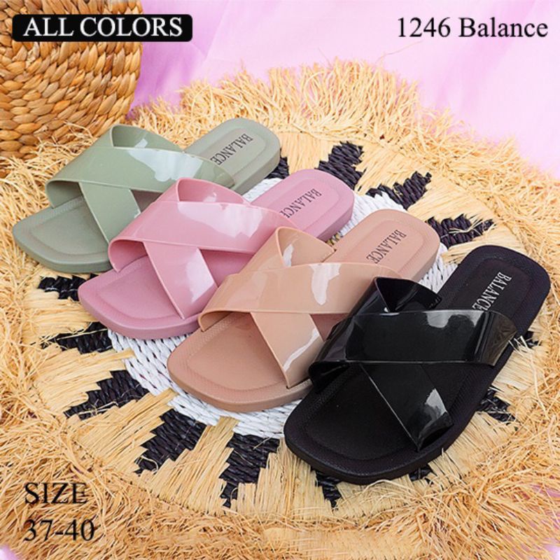 Sandal Wanita Kokop BALANCE Import Tali Silang Nyaman Empuk Anti Selip Modis dan Trendy