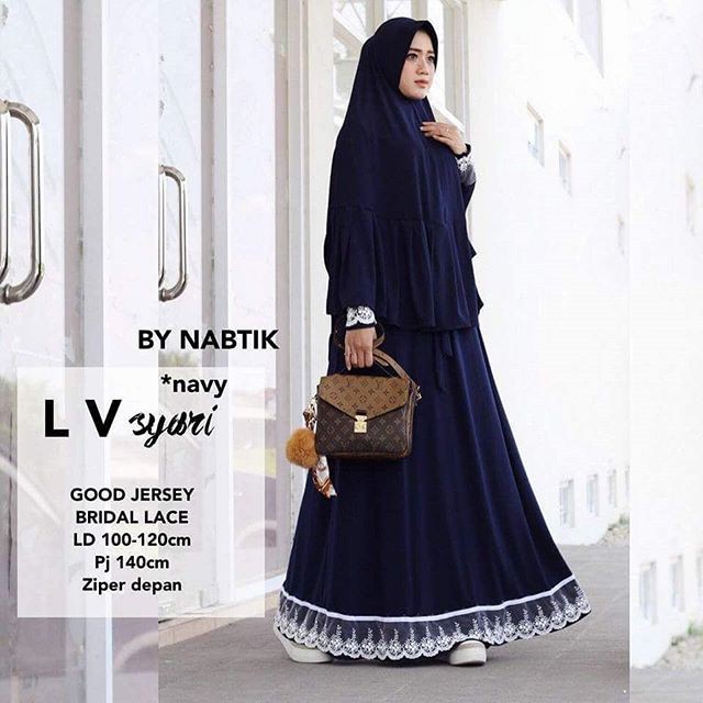 baju muslim rumana  balqis syari  set gamis busui jilbab  