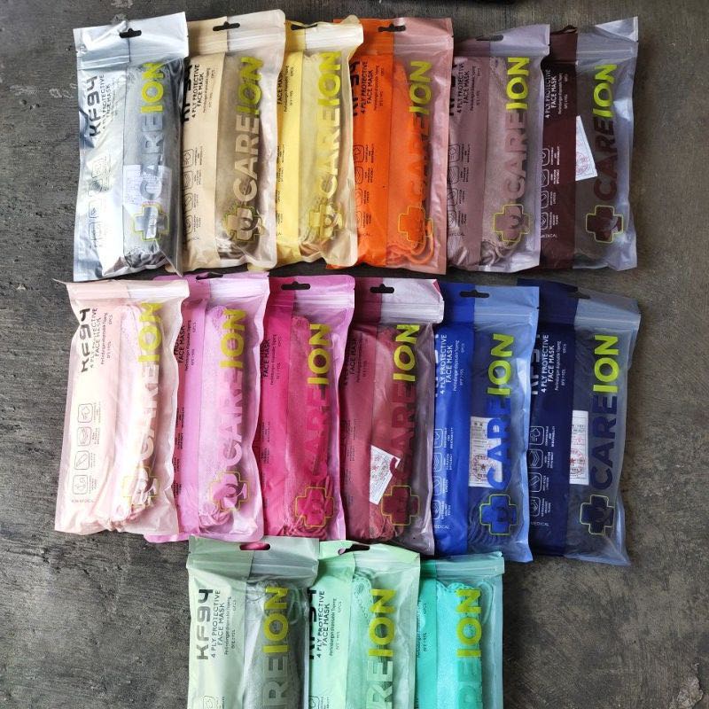 KF 94 CAREION WARNA 4PLY | MASKER KF94 WARNA CAREION MOUSON 4PLY ISI 10