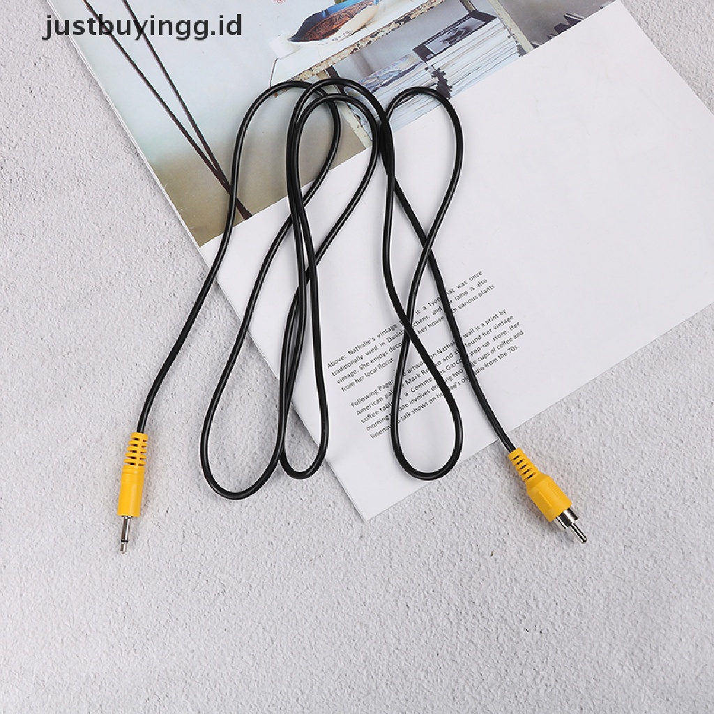 [justbuyingg.id] 3.5mm 1/8&quot; mono male plug to single rca male audio video cable adapter cord 1.5M ID