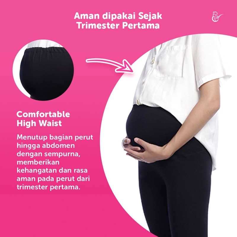 ATALOG - Celana Kerja Kantor Formal Wanita Hamil Slimfit