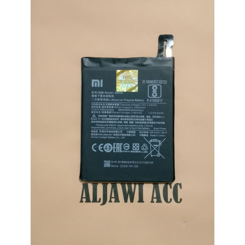 Baterai Bt Batre Battery Xiaomi Xiomi Redmi Note 6 Pro BN48 Original Battery Hp