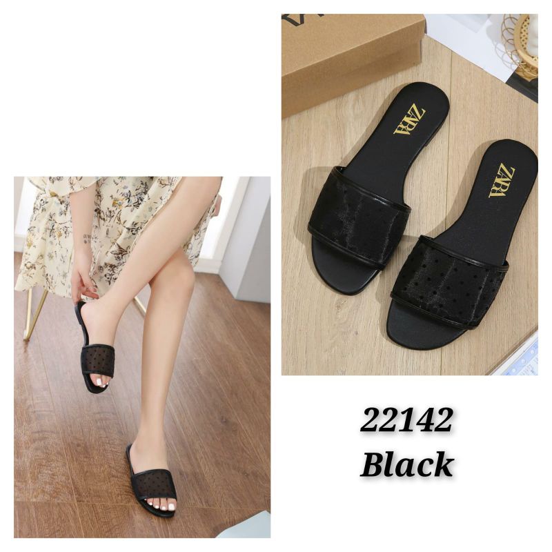 Sendal flat Slipper Full set Zr import  Kode 22142