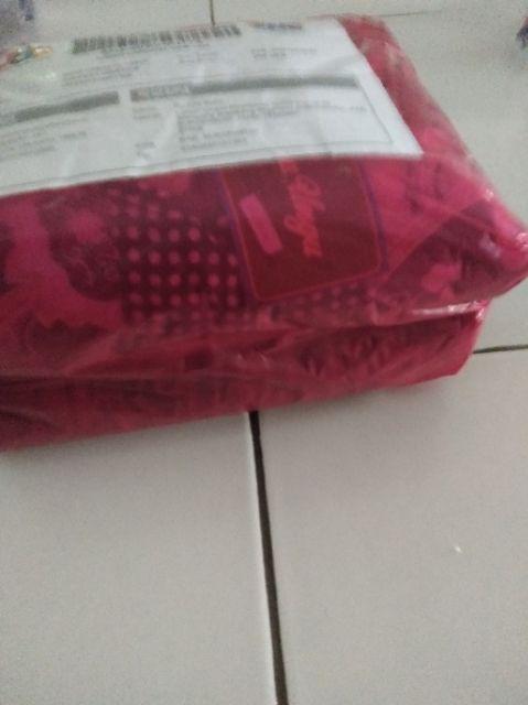 Yuli - Gamis Katun Ld 110 Cm Pb 135 Cm Batik Kencana Ungu(ku) Lebel Hitam(kuh)