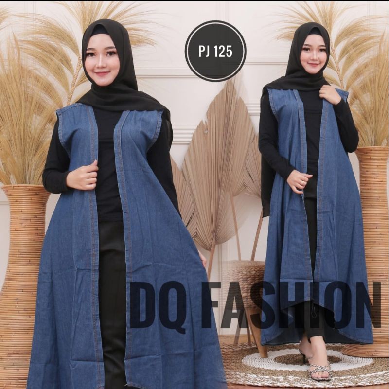 BAJU ROMPI WANITA JEANS LONG OUTER ORIGINAL MURAH