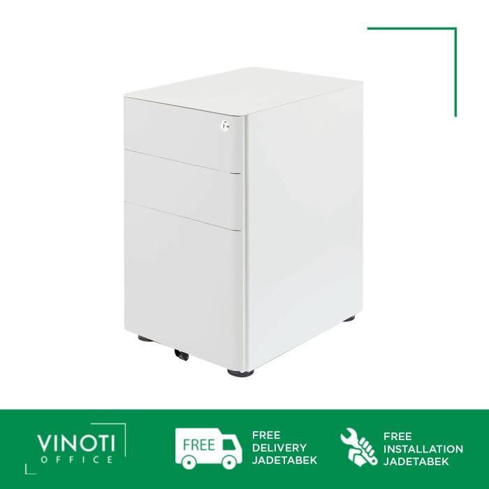 

Filling Cabinet Mobile Pedestal / Drawer Metal Vinoti Office Cherry Sandlight Grey