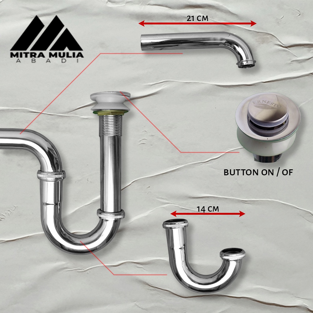 sivon sivon wastafel pembuangan air stainless Siphon Pencet Stainless Pembuangan Air afur