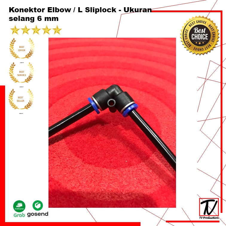 Konektor Elbow / L Sliplock - Ukuran selang 6 mm