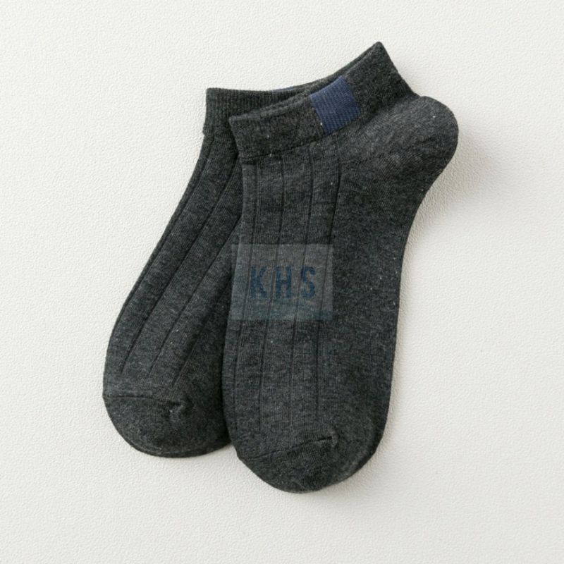 Kaos Kaki Ankle Cute Kaos Kaki Pendek Polos dan Motif Semata Kaki Murah Cute Short Socks KHS-GARIS ATAS - ABU TUA